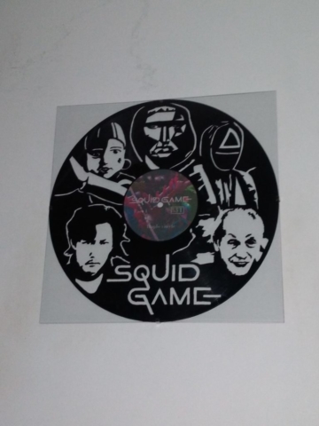 Disque vinyle découpé Squid game