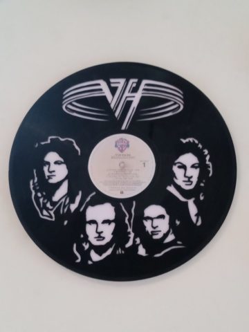 disque vinyle découpé van halen